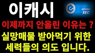 이캐시 - 이제까지 상승안한이유? 그건 세력들의 숨은 의도가 있기 때문