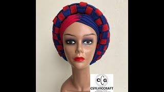 Tutorial on how to make this basket weave auto gele/ headgear/ diy auto gele part 1