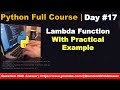 Lambda Function in Python | Python tutorial | Python for beginners 2023 #python #python3