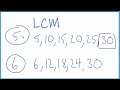 find the least common multiple lcm for 5 and 6