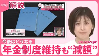 【解説】年金の制度維持も“減額”…今後は？