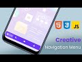 Creative Mobile Tab Navigation using Html, Css, Javascript