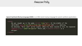 Overview of Amazon Polly - AWS Solutions Architect Associate SAA-C03