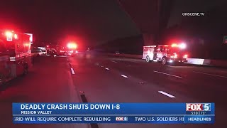 Deadly Crash Shuts Down Interstate 8