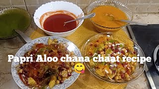 commercial papri chaat recipe with beens kitchen|| Aloo chana chaat||special Ramadan Chana chaat  😋