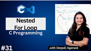 Nested For Loop in C Programming | Practice Questions | C Programming Tutorial #31