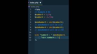 How to use abs() Function in PHP! #absolutevalue #shortstutorial #webdevelopment