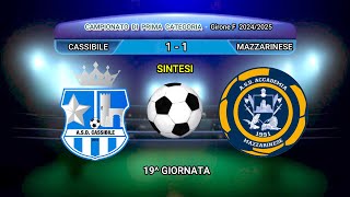 SINTESI VIDEO - CASSIBILE - MAZZARINESE - PRIMA CATEGORIA GIRONE F      2024/2025