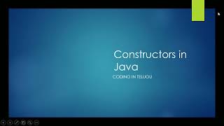 Constructors in Java | Java Basics 19 | Java in Telugu | Java OOPs Concepts 9