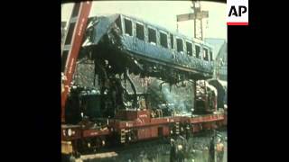 SYND 31-8-73 THE AFTERMATH OF A TRAIN CRASH IN GLASGOW