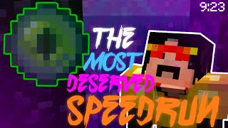 The Most DESERVED Minecraft Speedrun