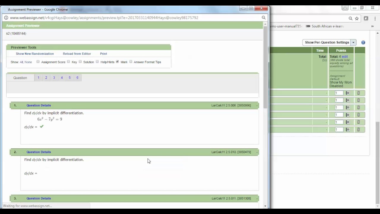 Webassign Assignment Demo Youtube Webassign Assignment Demo Youtube