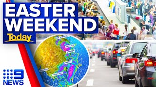 Millions heading to airports ahead of wet Easter weekend in Australia | 9 News Australia