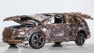 Rusty Audi Q7 1:18 - Restoration Damaged Abandoned Model Car