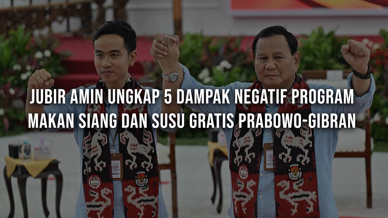 Jubir AMIN Ungkap 5 Dampak Negatif Program Makan Siang Dan Susu Gratis ...