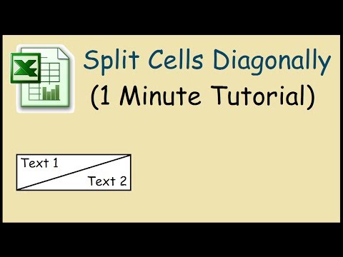 How to diagonally split a cell in Excel