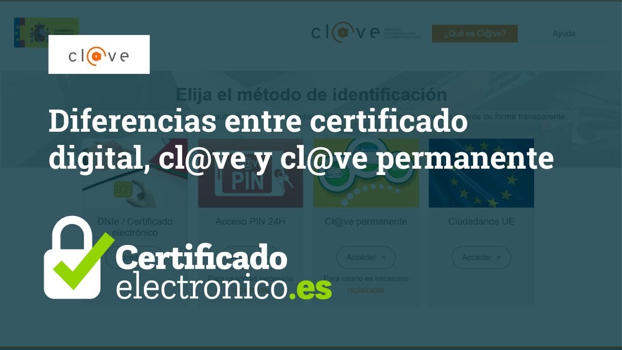 Diferencias Entre Certificado Digital, Clave Y Clave Permanente - YouTube