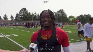 Ferris State Football Preseason Camp Final Practice - Taariik Brett Interview