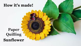 🌻Ups and downs of making paper quilling sunflower - Tutorial