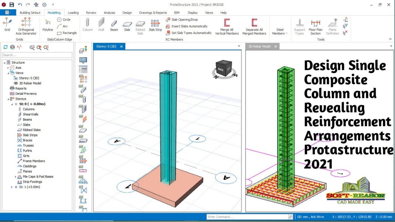 How To Analyze And Design A Single Composite Column And Revealing The