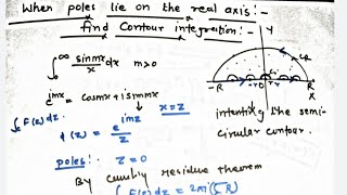 Contour integration ( When poles lies on tha real axis)(Complex Analysis)