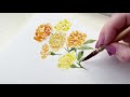 how to paint watercolor marigolds watercolor flower tutorial day 20