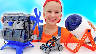 Niki wants to find planets and builds toy robots