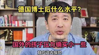 德国博士后什么水平？国外的孩子压力确实小一些#张雪峰 #考研 #考公 #公务员 #高考 #研究生 #就业 #教育 #大学