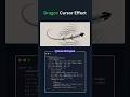 🔥 Dragon Cursor Effect Using HTML, CSS & JavaScript | Magical UI Design #Shorts