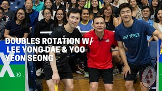 Tony Gunawan Training Session feat. Lee Yong Dae and Yoo Yeon Seong Part 1 - Doubles Rotation