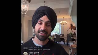 Diljit Dosanj live on instagram   Announcing new Song Water