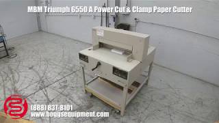 MBM Triumph 6550 A Power Cut \u0026 Clamp Paper Cutter