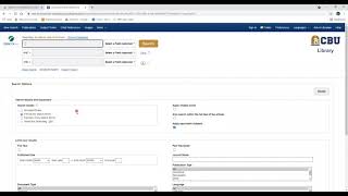 How to use CBU Library Database
