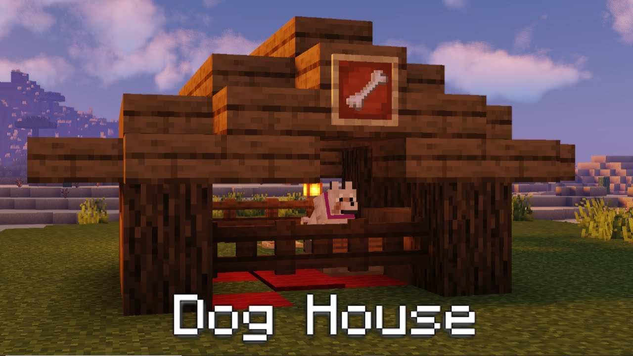 How To Build A Dog House In Minecraft Youtube