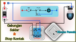 Simulasi Cara Pasang Gabungan Saklar dan Stop Kontak