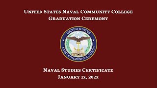 USNCC Naval Studies Certificate Graduation Ceremony - January 13, 2023