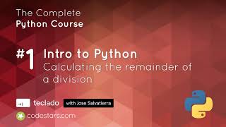 Python Full Course For Beginner | Calculating the remainder of a division