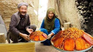 Lovely couple's lifestyle in the cave: Delicious food recipe || Simple Village Life Afghanistan.