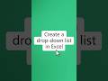 How to create a dropdown list in Excel (30 second tutorial) | Microsoft