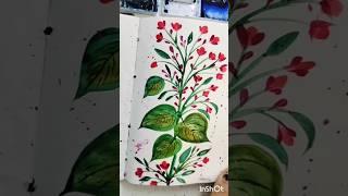 Easy Aesthetic Watercolor Journal Painting #art#painting#watercolor#journal#aesthetic#artshorts