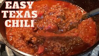 EASY TEXAS CHILI | BEEF CHILI RECIPE