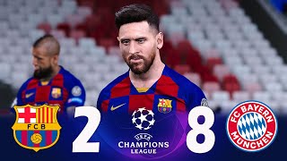 Recreación Barcelona 2-8 Bayern Múnich - Uefa Champions League 2020