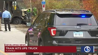 VIDEO: Emergency crews responding to crash involving UPS vehicle and train in Plainfield