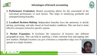 Advantages and Disadvantages of Branch accounting