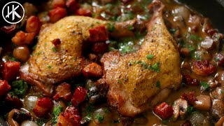 Coq Au Vin | Keto Chicken Recipe | Chicken in Red Wine