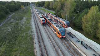 Электропоезда Штадлер и 21Ev на ст. Клоога / Stadler and 21Ev EMU's at Klooga station