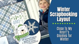 Winter Scrapbooking Layout | CTMH Gnomes for Winter