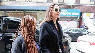 Angelina Jolie and her daughter Zahara shopping in NYC