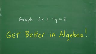 Graph 2x + 4y = 8 Get Better at Graphing Lines (Learn Basic Algebra Skills)