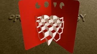 Pop Up Valentine's Kinetic Heart Card #2 Tutorial - Origamic Architecture